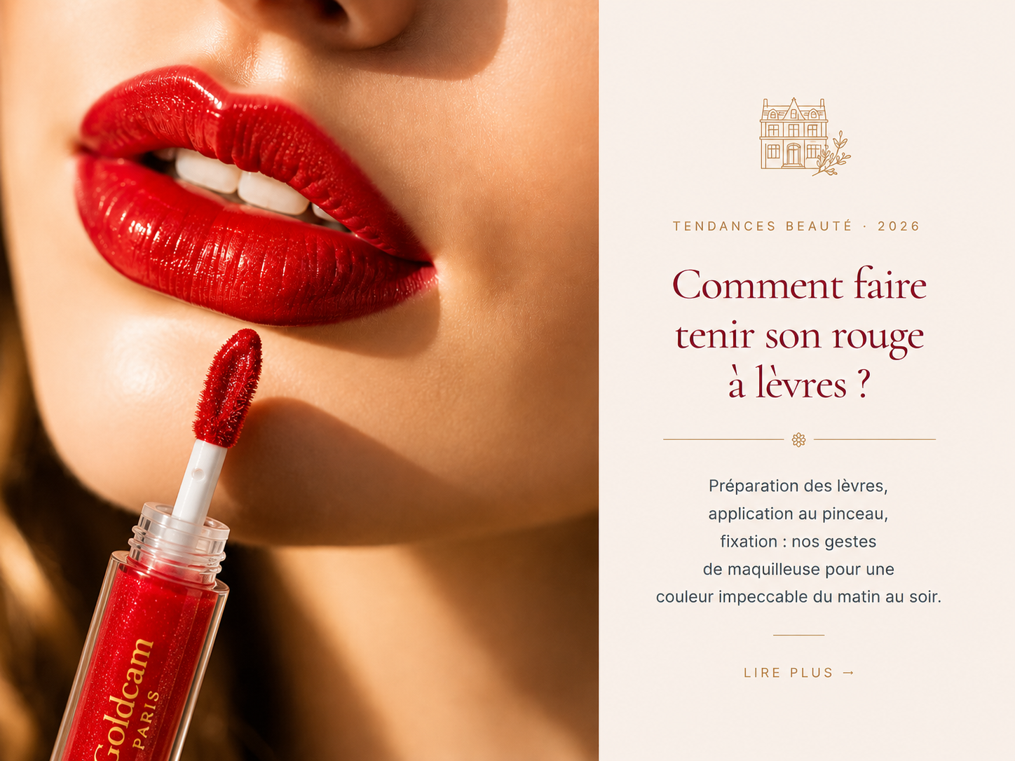 Astuces tenue du rouge à lèvres — Goldcam Beauty Paris