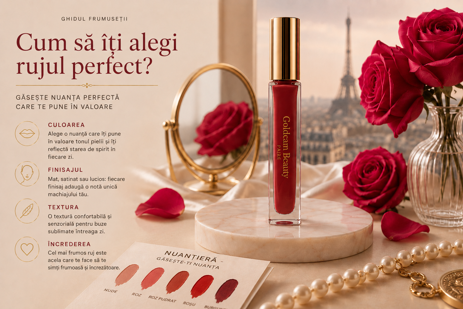 Cum alegi rujul potrivit — Goldcam Beauty Paris