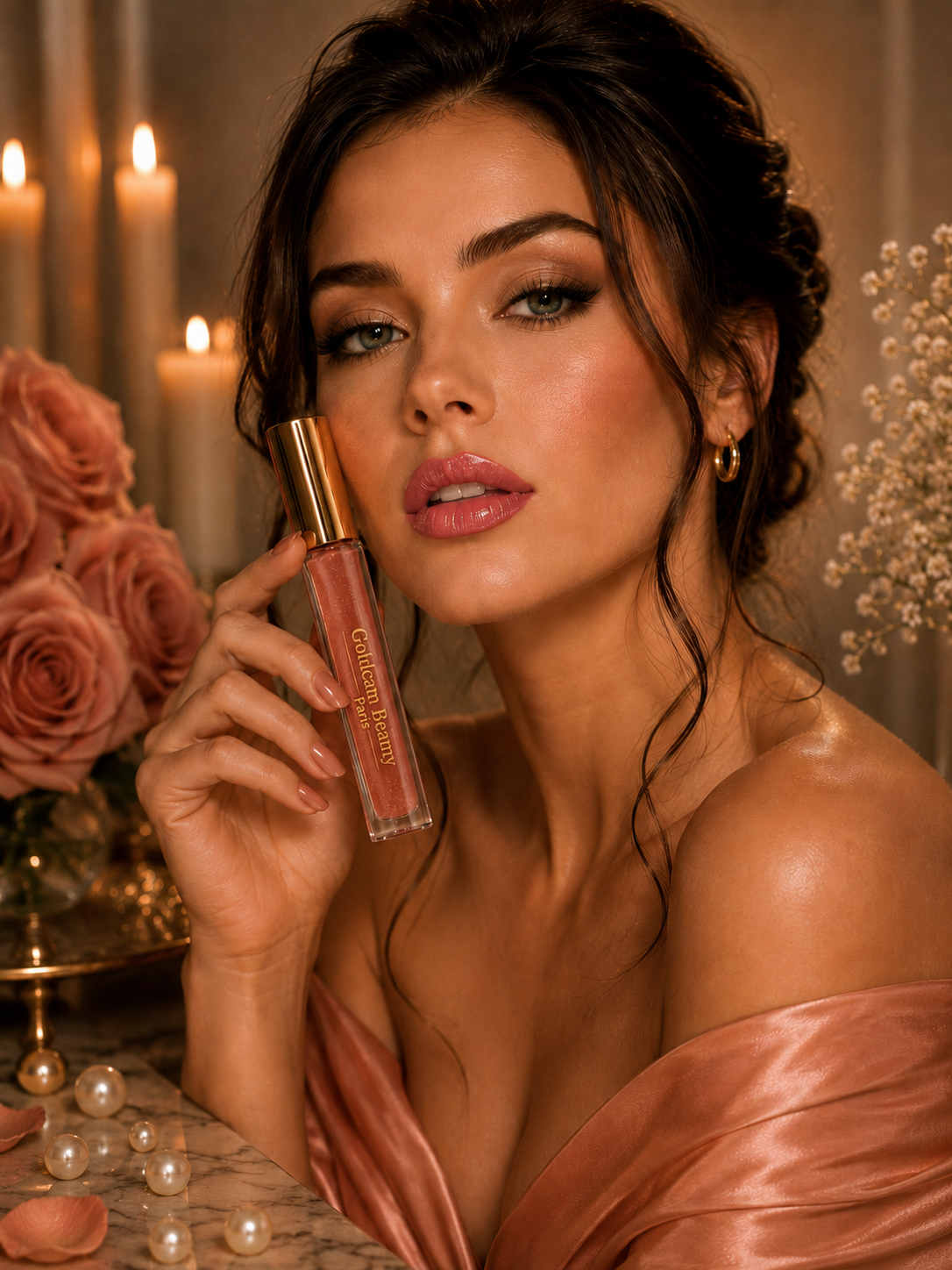 Rouge à lèvres Nude — femme moderne, allure quotidienne — Goldcam Beauty Paris
