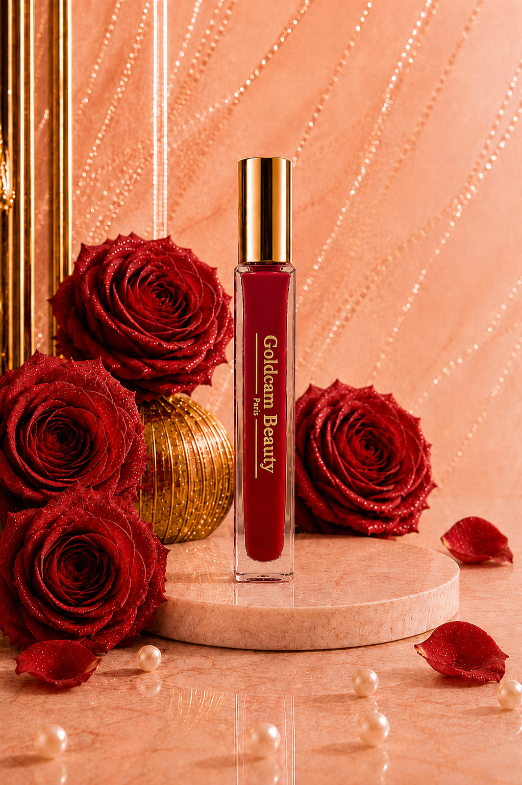 Rouge à Lèvres Red — flacon Goldcam Beauty Paris